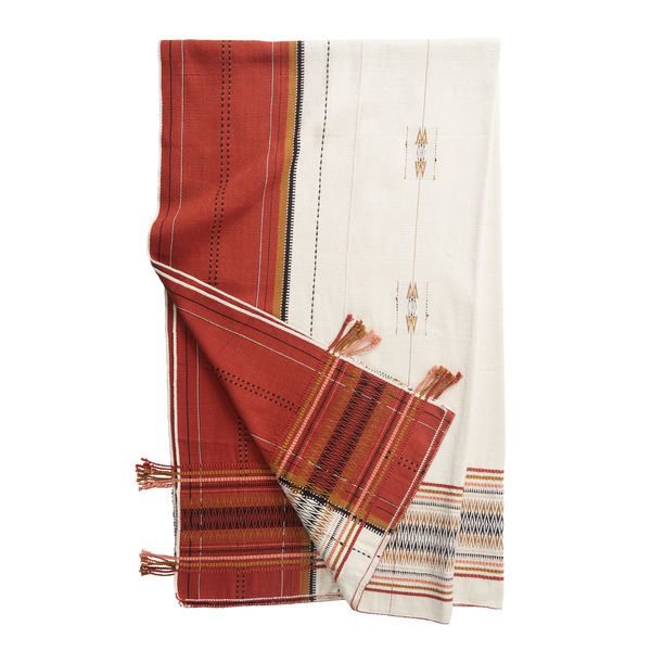 Product Image 4 for Angami Tribal Red/ Cream Throw from Jaipur 