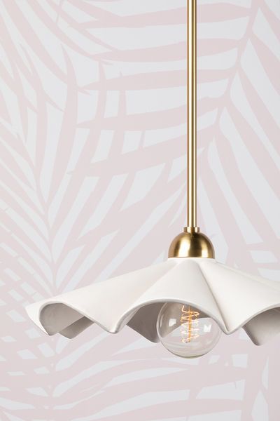 Product Image 3 for Maisie 1-Light Ruffled Ceramic Pendant from Mitzi