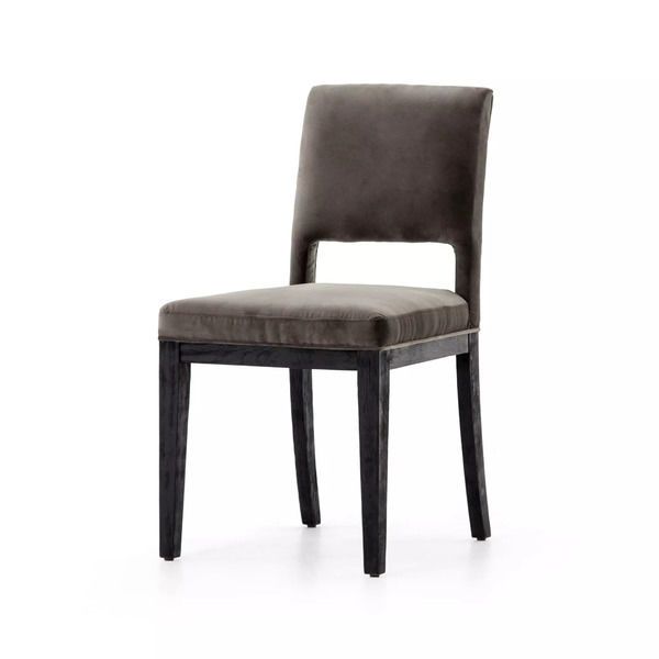 Sara Dining Chair Washed Velvet Grey image 1