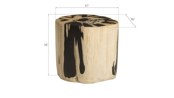 Cast Petrified Wood Stool-Natural image 4