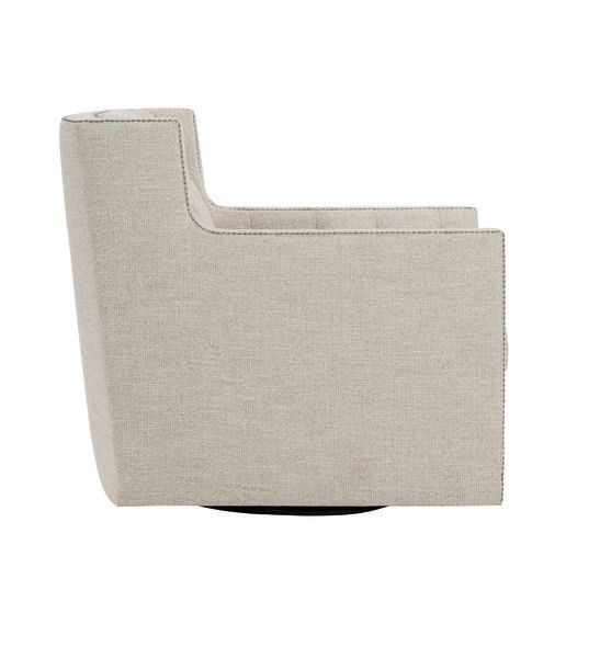 Candace Swivel Chair - Beige Fabric image 2