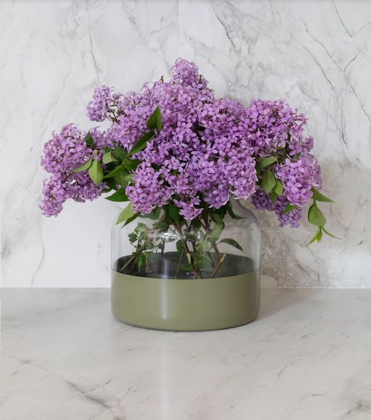 Sage Colorblock Flower Vase image 8