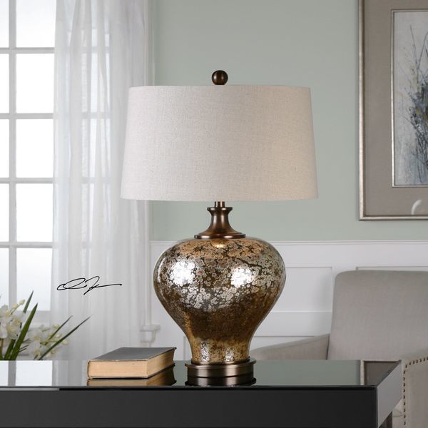 Product Image 2 for Uttermost Liro Mercury Glass Table Lamp from Uttermost