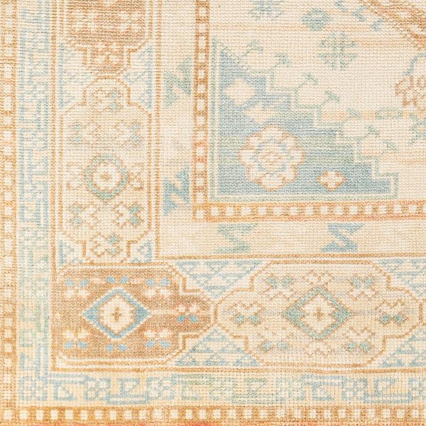 Product Image 2 for Anadolu Hand-Knotted Ice Blue / Dusty Coral Rug - 2' x 3' from Surya