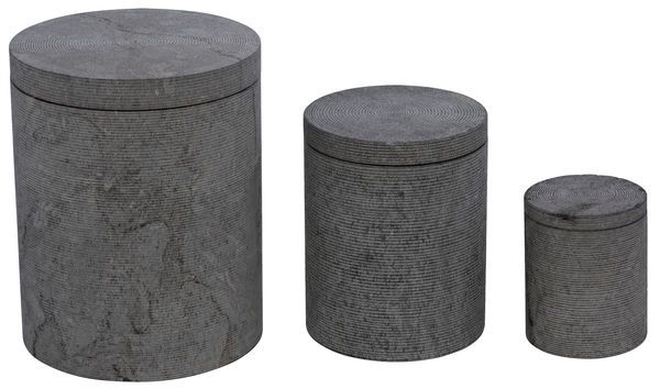 Product Image 3 for Cylinder Box With Lid, Set Of 3 from Noir