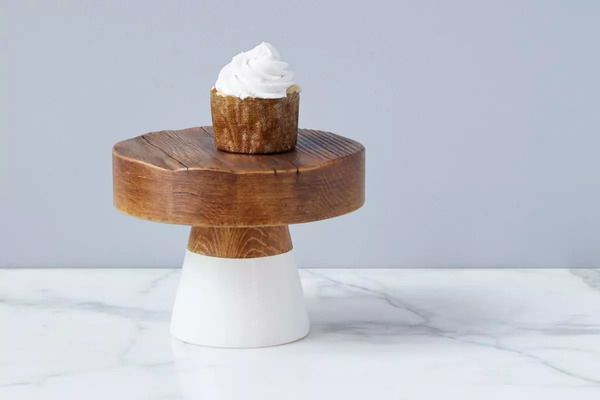 Mod Block Wooden Cake Stand image 1
