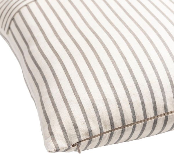Penelope Light Beige Striped Pillow image 2