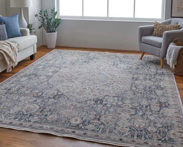 Product Image 4 for Marquette Blue / Gray Traditional Area Rug - 12' x 15' from Feizy Rugs