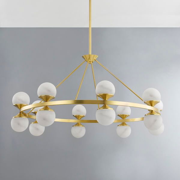Product Image 4 for Grafton 16-Light Chandelier - Aged Brass from Hudson Valley