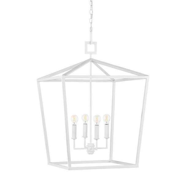 Denison Large White Wrought Iron Chandelier Scout & Nimble