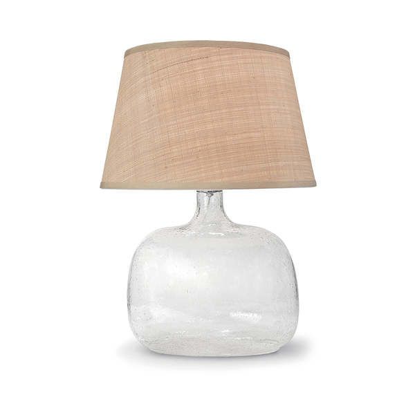 Seeded Oval Glass Table Lamp image 1