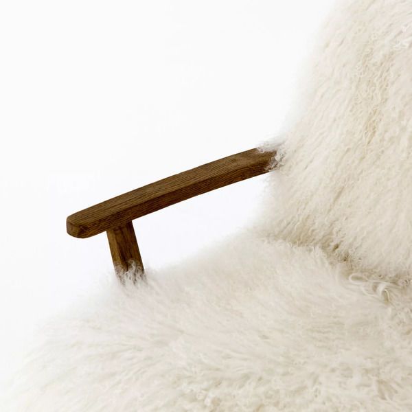 Product Image 9 for Ashland Armchair - Mongolia Cream Fur from Four Hands