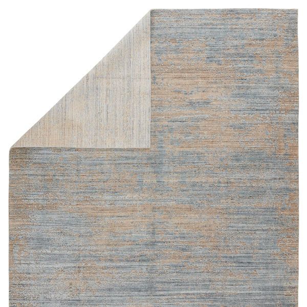 Ferelith Handmade Abstract Blue/ Light Tan Rug image 3