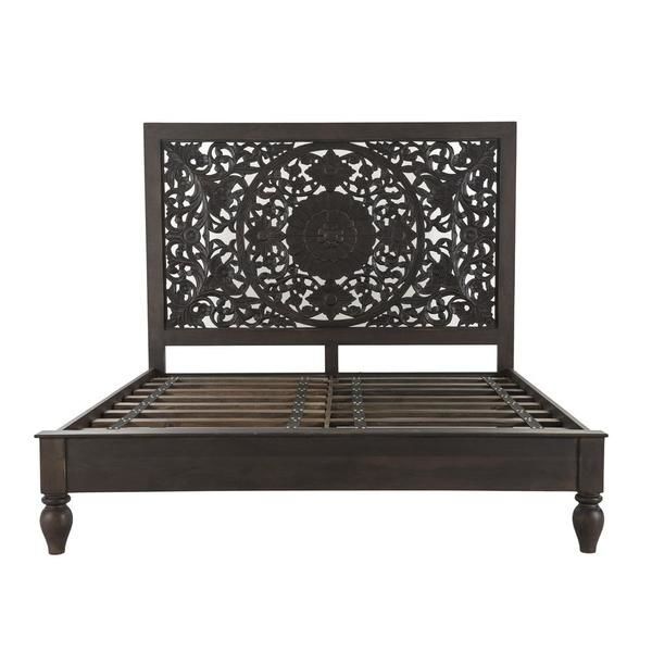 Product Image 7 for Haveli Vintage Brown Mango Wood King Bed from World Interiors