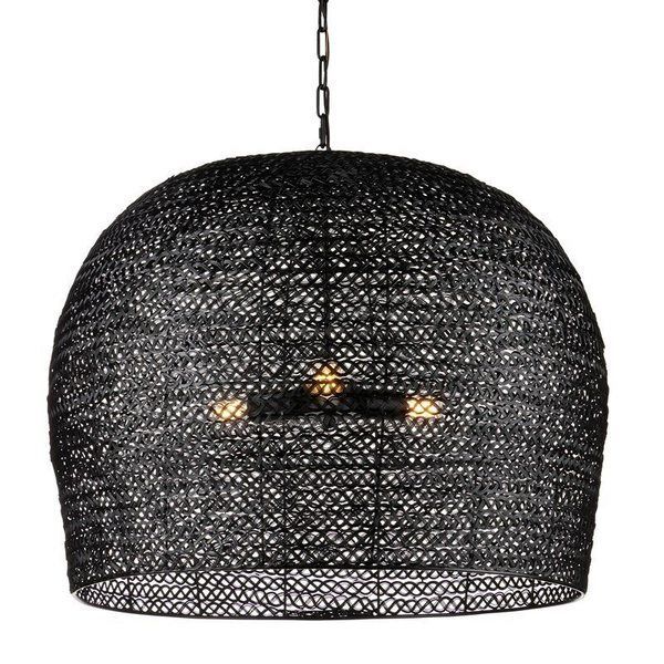 Product Image 3 for Piero Large Black Iron Pendant from Currey & Company
