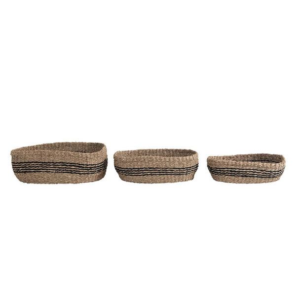 Rosalie Striped Seagrass Baskets, Set of 3 image 1