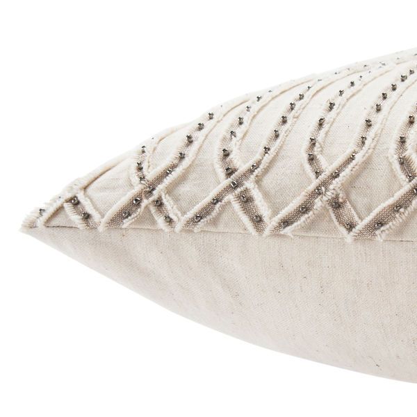 Product Image 4 for Pisano Ivory/ Tan Trellis  Throw Pillow 20 inch from Jaipur 