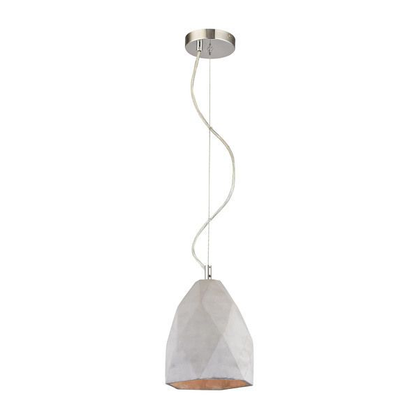 Product Image 1 for Tsar 1 Light Pendant In Polished Concrete from Elk Home