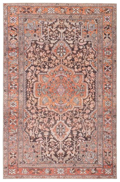 Product Image 16 for Chariot Indoor / Outdoor Medallion Orange / Dark Gray Area Rug from Jaipur 