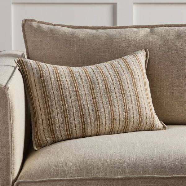 Product Image 4 for Lucien Striped Cream/ Gold Pillow from Jaipur 