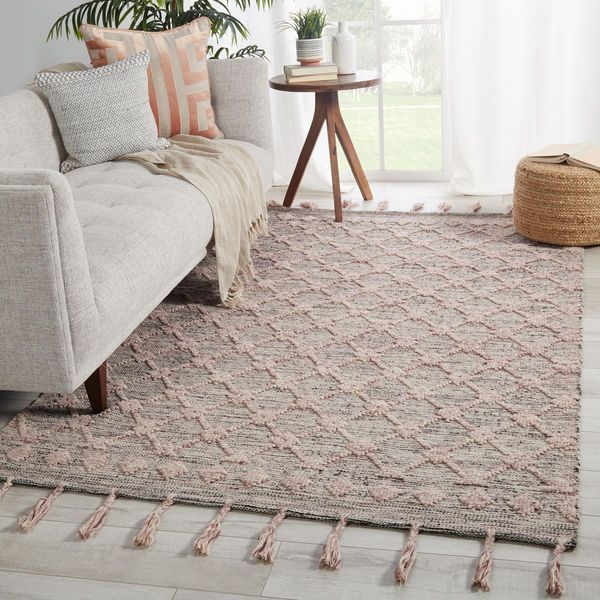 Product Image 6 for Vibe By Madrona Handmade Trellis Light Pink/ Cream Rug from Jaipur 