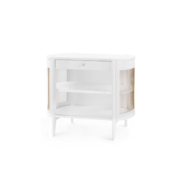 Product Image 1 for Nadia 1-Drawer White Lacquer Side Table from Villa & House