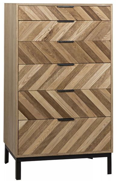 Product Image 1 for Herringbone 6 Drawer Tall Sideboard from Noir