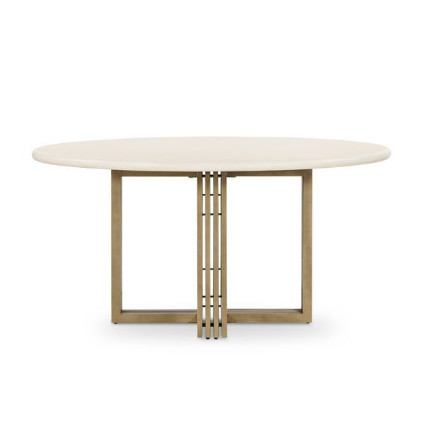 Mia Round Dining Table Parchment White image 5