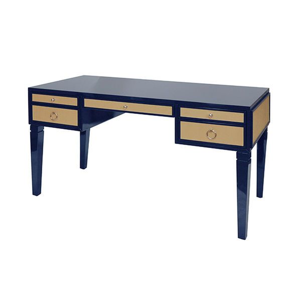 Product Image 4 for Heidi Navy Lacquer Desk from Worlds Away