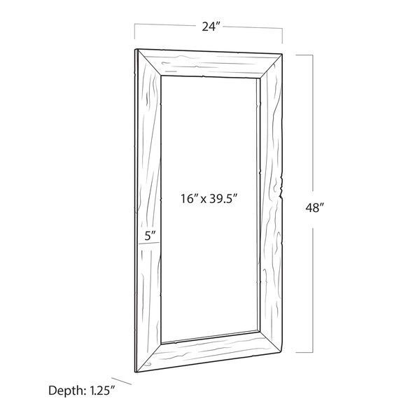 Ash Reclaimed Wood Frame Mirror Black Scout & Nimble