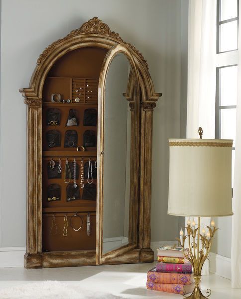 Product Image 2 for Vera Floor Mirror With Jewelry Armoire Storage from Hooker Furniture