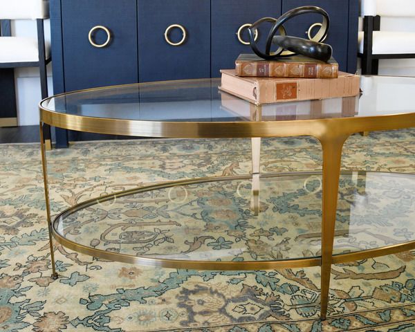 Product Image 4 for Brando Glass Top Oval Coffee Table from Worlds Away