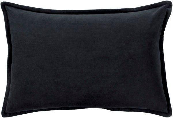 Cotton Velvet Black Pillow image 1