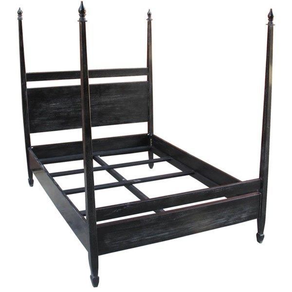 Product Image 2 for Venice Hand Rubbed Black Queen Bed from Noir