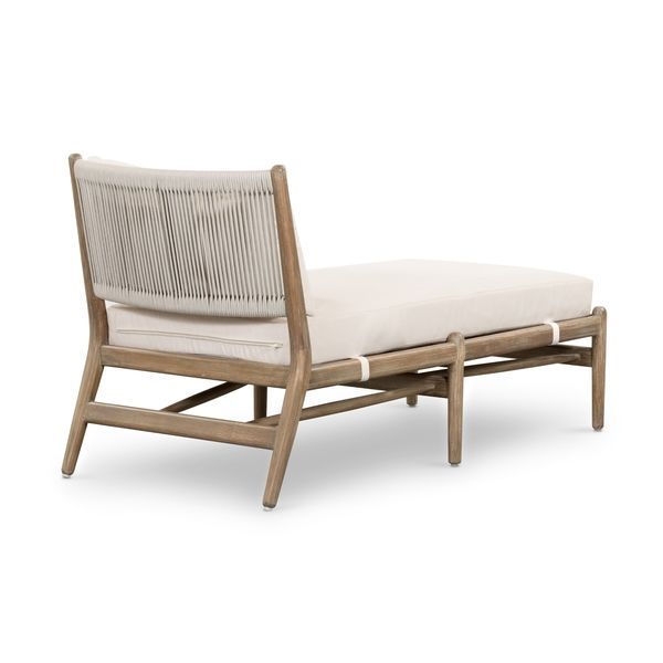 Rosen Outdoor White Chaise Lounge image 2