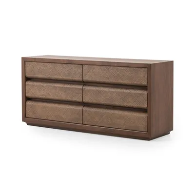 Maho 6-Drawer Walnut Veneer Dresser | Scout & Nimble