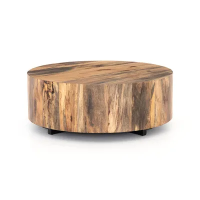 Hudson Spalted Primavera Drum Coffee Table | Scout & Nimble