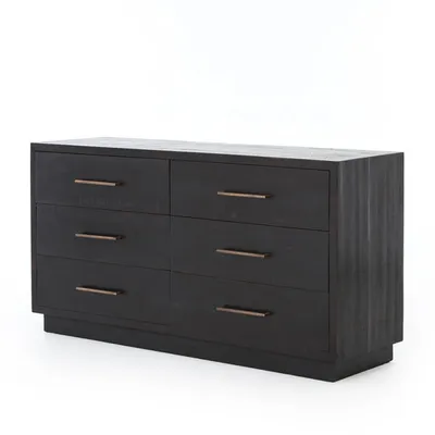 Suki 6 Drawer Black Wood Dresser | Scout & Nimble