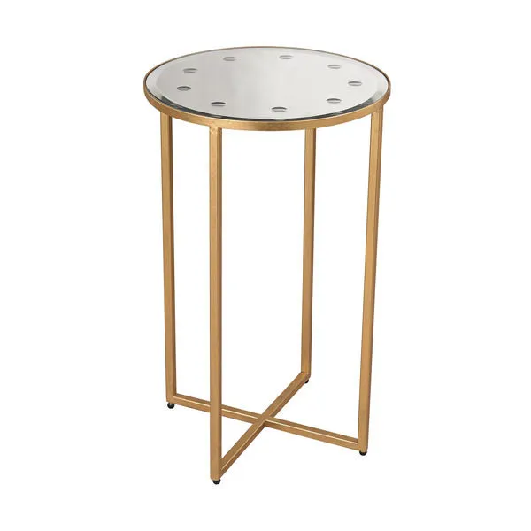 Product Image 1 for Cross Base Mirror Top Side Table from Elk Home