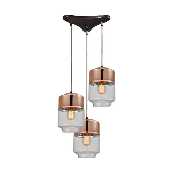 Product Image 1 for Revelo 3 Light Pendant In Oil Rubbed Bronze from Elk Lighting