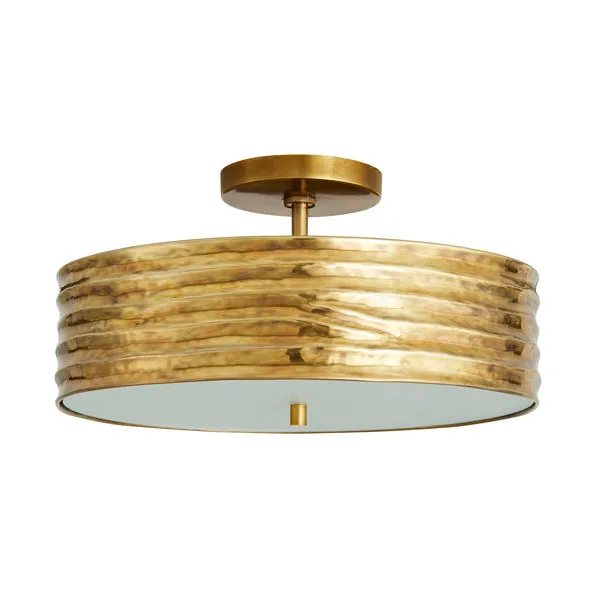 Product Image 1 for Anna Antique Gold Brass Iron Semi-Flush Mount from Arteriors