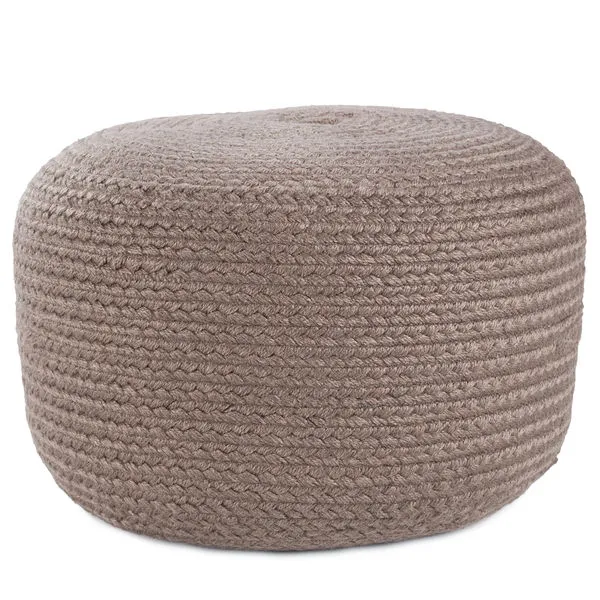 Product Image 1 for Santa Rosa Indoor/ Outdoor Solid Light Gray Cylinder Pouf from Jaipur