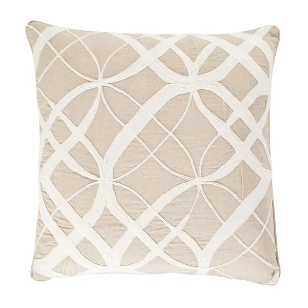 Product Image 1 for Mavise Cream/ White Geometric Throw Pillow 22 inch by Nikki Chu from Jaipur 