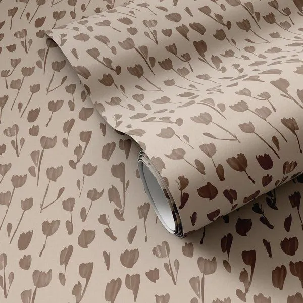 Product Image 1 for Wild Flowers I Taupe I Wallpaper by Roseanne Kenny from Four Hands