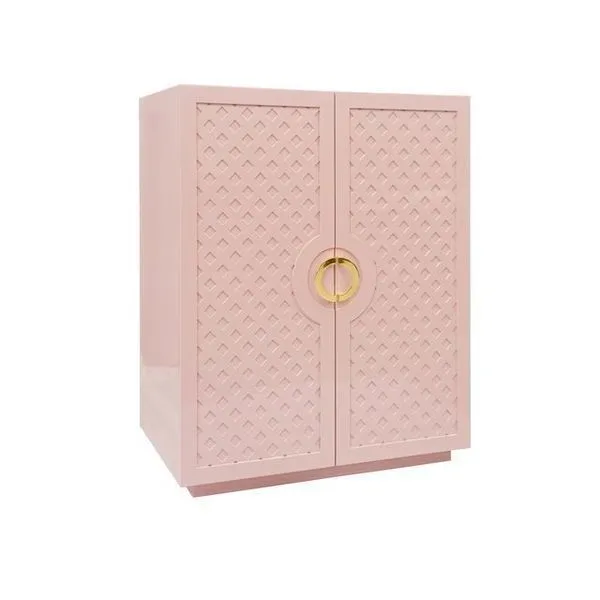 Product Image 1 for Two Door Cabinet With Lattice Overlay from Worlds Away