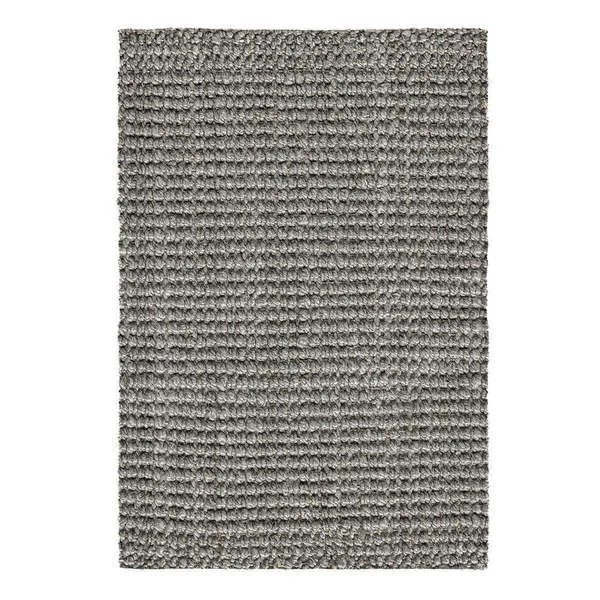 Neutral toned Annello Handspun Jute Area Rug with chunky boucle weave texture