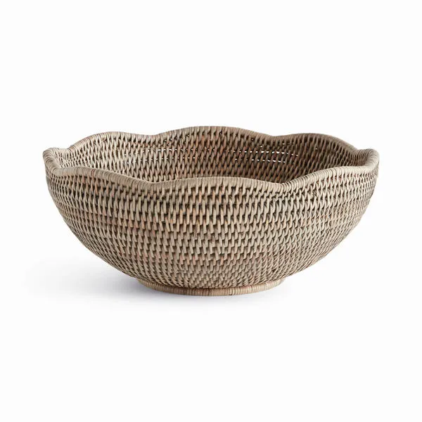 Product Image 1 for Burma Rattan Scalloped Edge Bowl from Napa Home And Garden