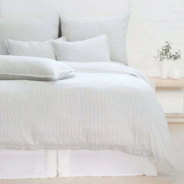 Product Image 1 for Connor Ivory / Denim Twin Duvet Cover from Pom Pom at Home