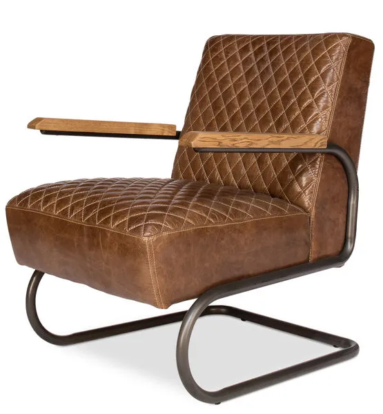Product Image 1 for Beverly Hills Chair - Cuba Brown Leather from Sarreid Ltd.