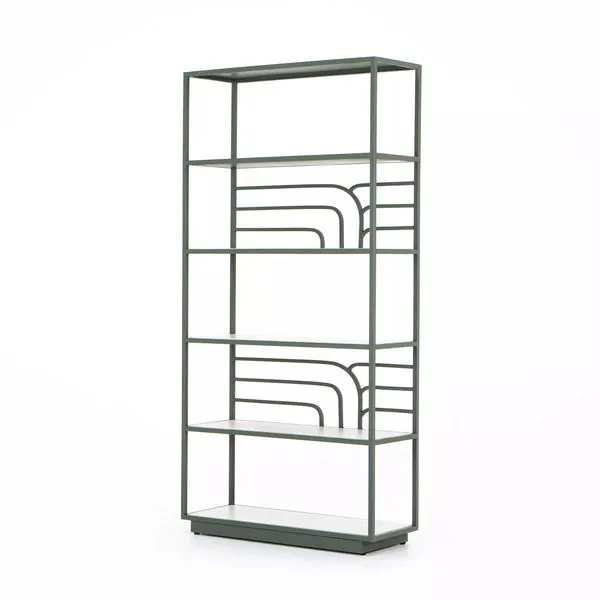 Product Image 1 for Marcel Bookshelf Sage Green Whte Marble from Four Hands